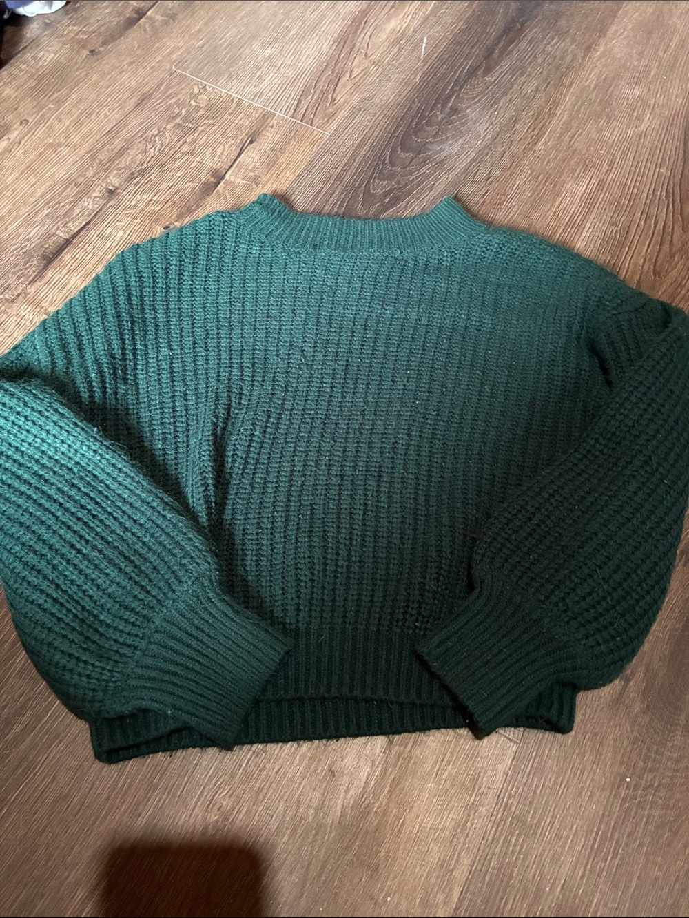 GB girls Forest Green Chunky Ribbed Sweater
